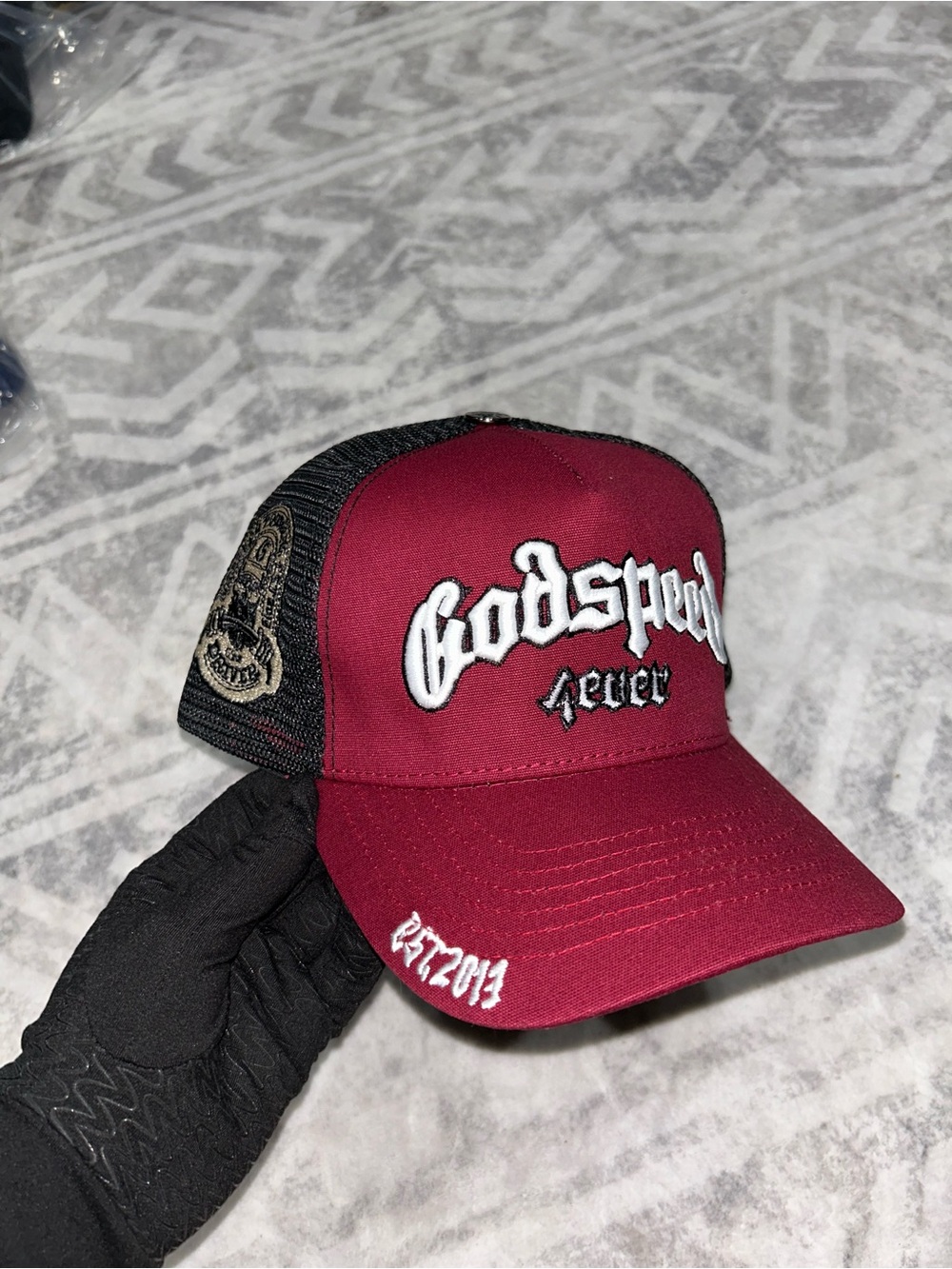 Godspeed Forever Maroon Trucker Hat